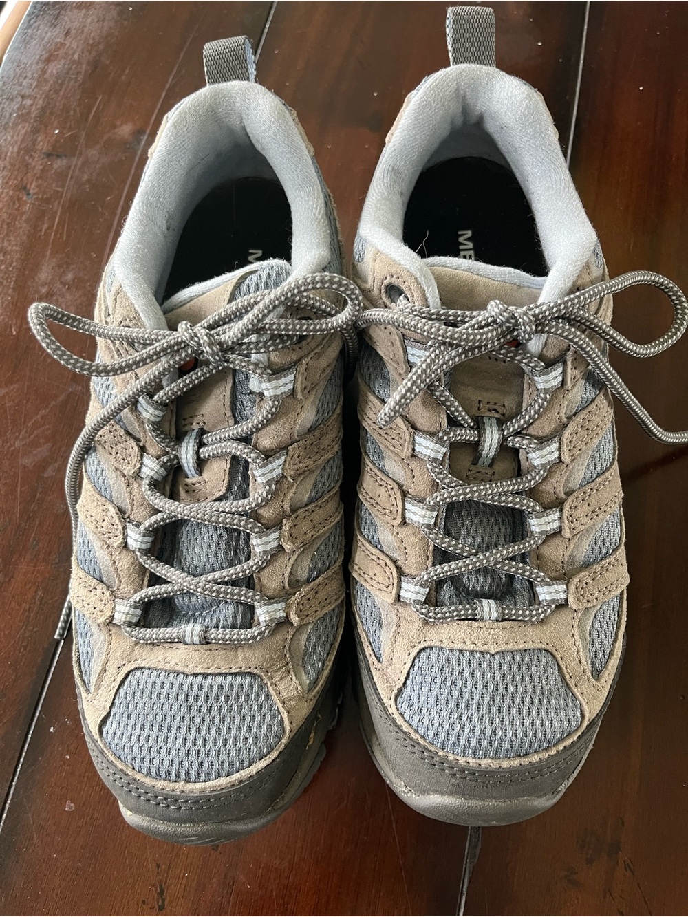 Merrell Grey and Tan Women's Hiking Shoes